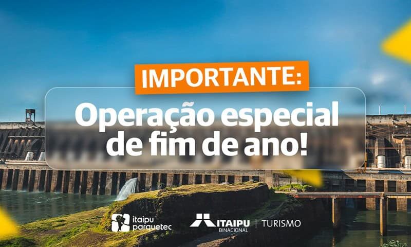 Horários e datas extras no Turismo Itaipu para o fim do ano