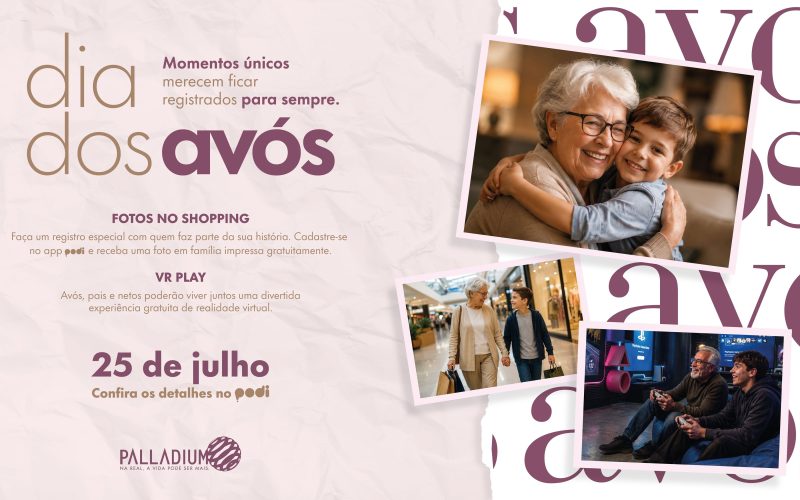 Dia dos Avós: Palladium Curitiba promove experiências gratuitas para aproximar gerações