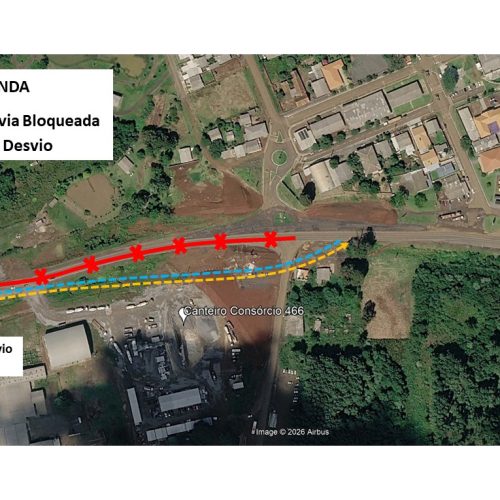 Desvio na PRC-466 em Palmeirinha começa na próxima quarta-feira